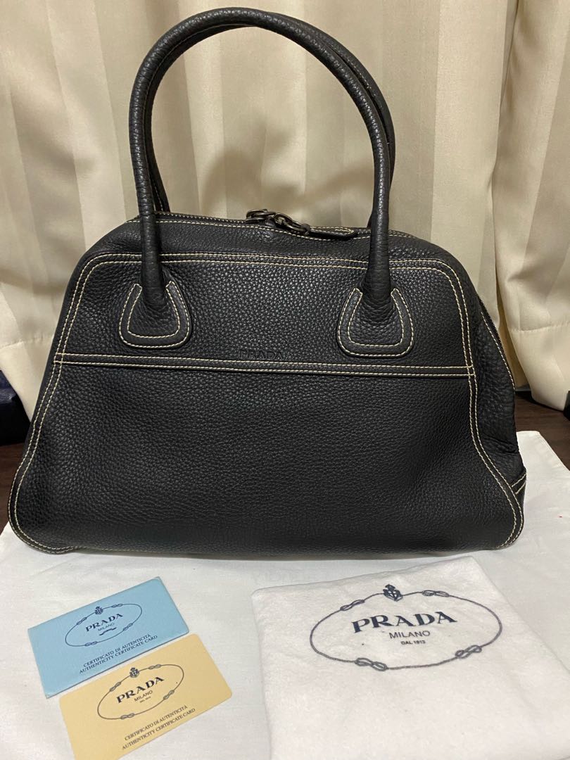 Prada Bowling Bag 100 Leather Luxury Bags Wallets on Carousell