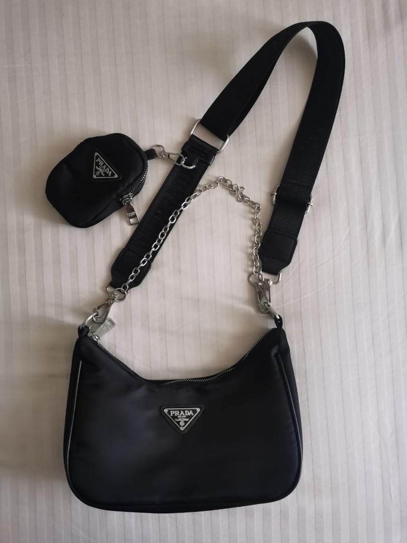 Prada Tessuto Re-Edition 2005 Hobo - Black Hobos, Handbags - PRA845892