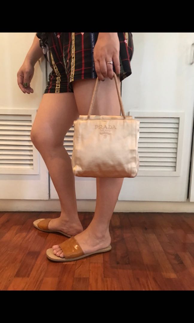 Prada discount silk handbag