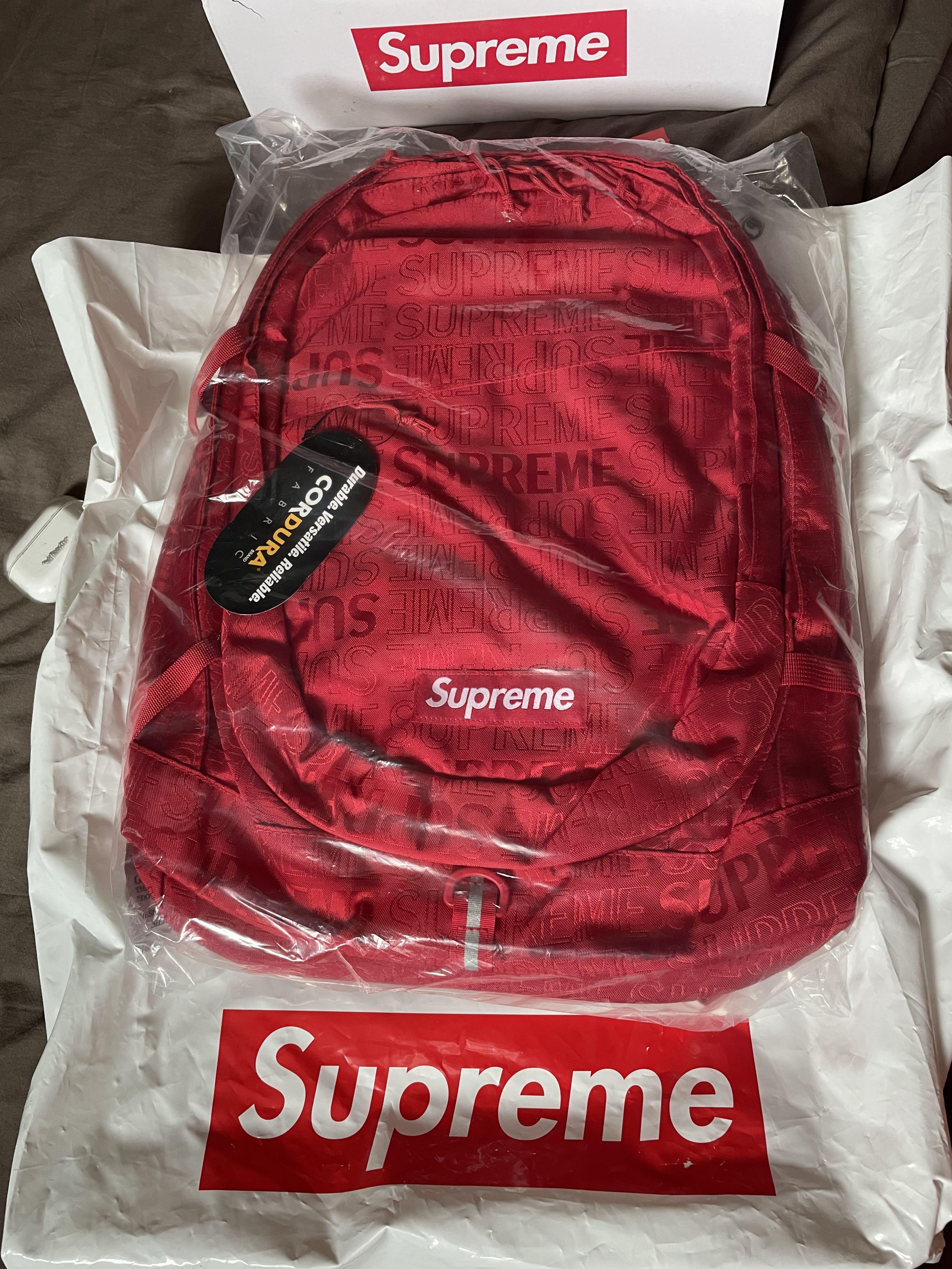 Red supreme cordura backpack bag, Men's Fashion, Bags, Backpacks