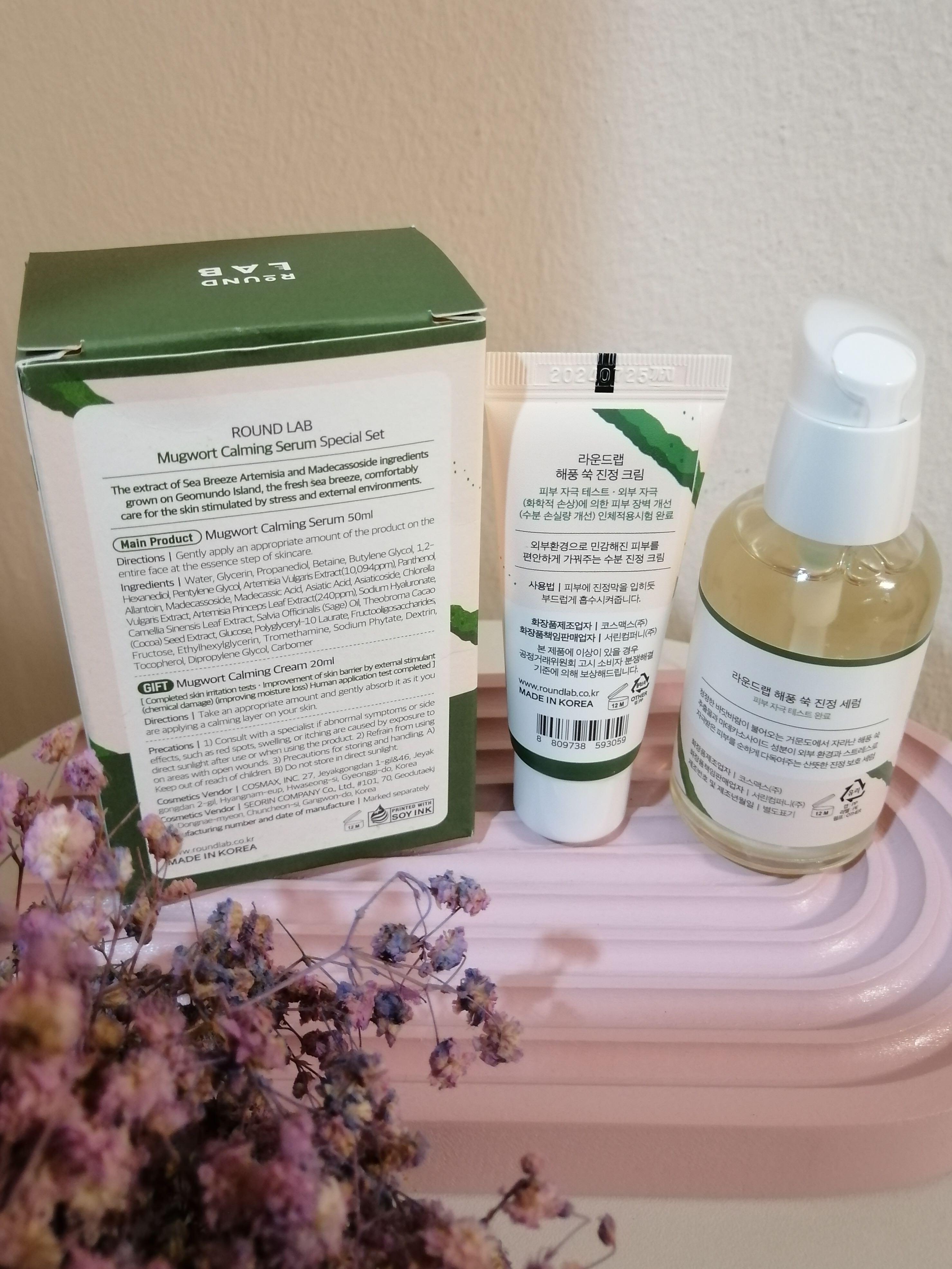 ROUND LAB Mugwort Calming Serum Special Set, Beauty & Personal Care