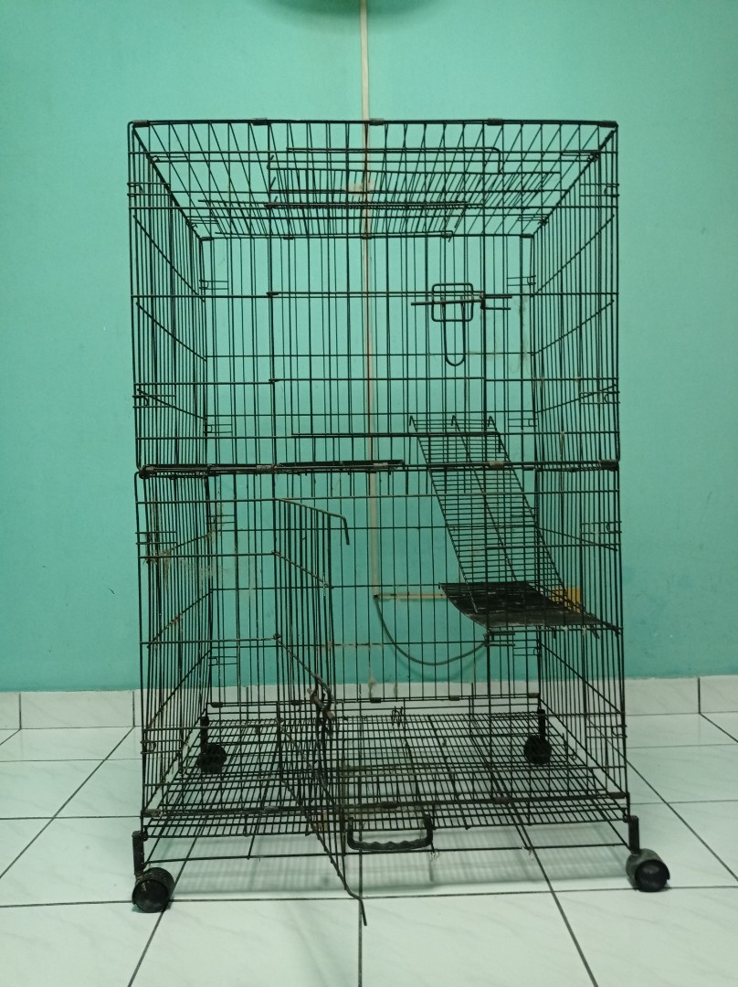 Sangkar Kucing 2 tingkat/cat cage, Pet Supplies, Homes & Other Pet
