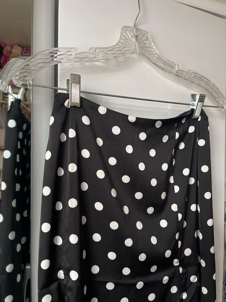 Polka dot new arrivals midi skirt h&m