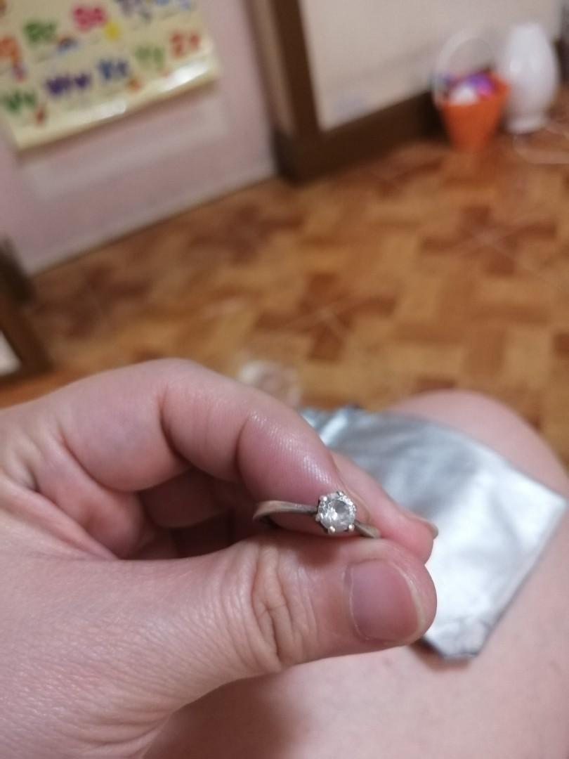 Silver works deals engagement ring