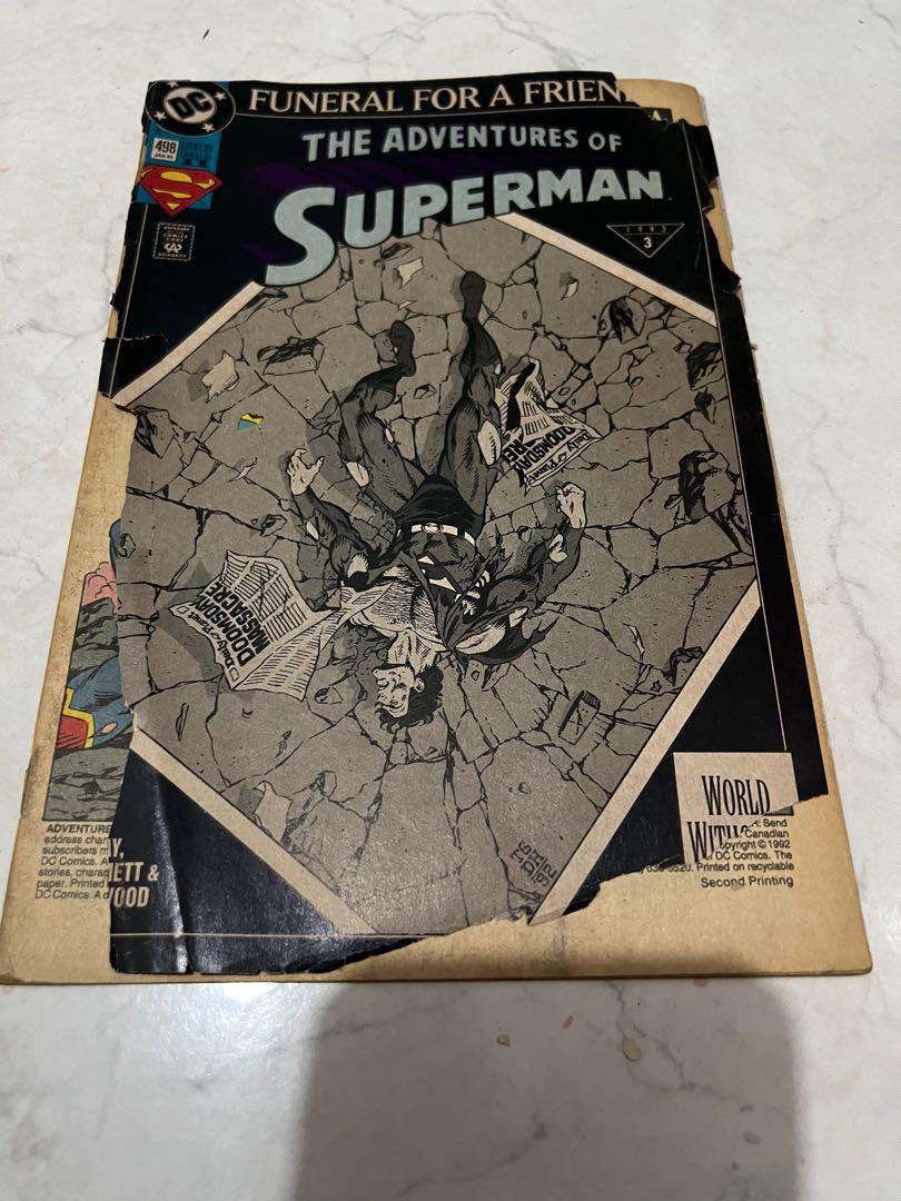 Superman Comics : Funeral for a Friend (incomplete) (Category: Comics & Manga) located in Taguig. Submitted by adonisblanco (Listing ID 1147309661, Image 1). Description: Selling my 1990's DC Superman Comics : Funeral for A Friend Series (1, 5, 6,7,8 only) with free Superman Doomsday signs of damages due to storage RFS : de-cluttering.