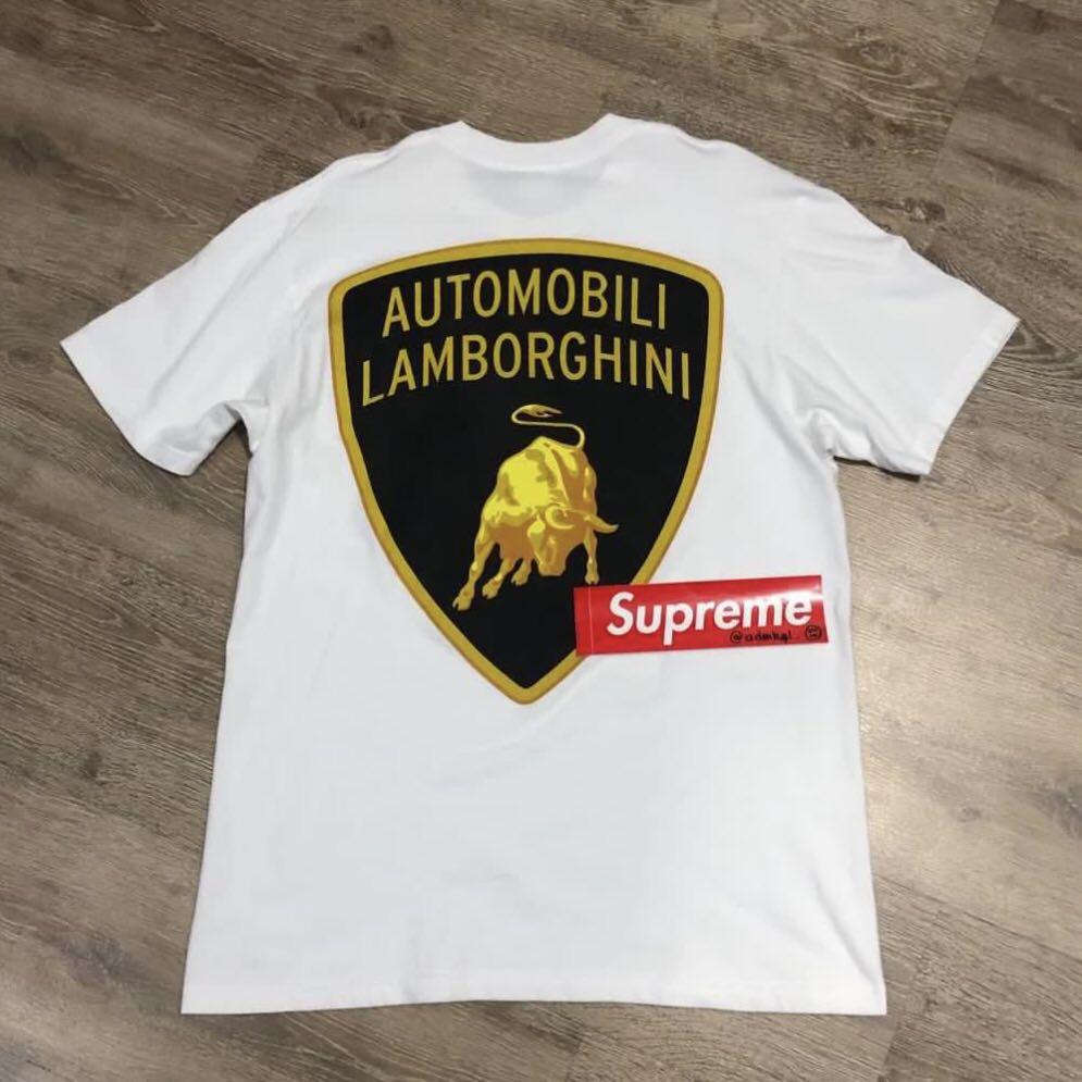 Supreme Lamborghini Tee, Men's Fashion, Tops & Sets, Tshirts ...