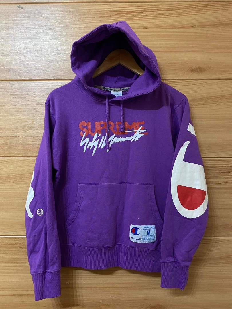 Supreme champion hoodie purple top
