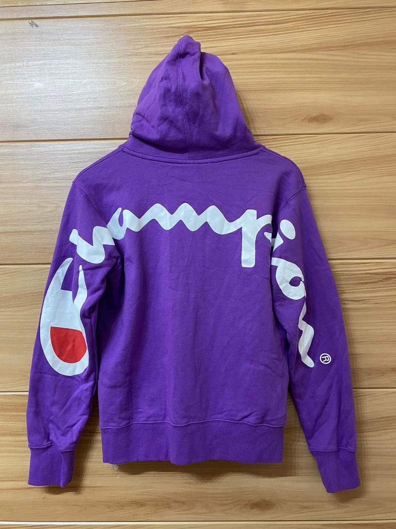 Supreme champion clearance hoodie purple
