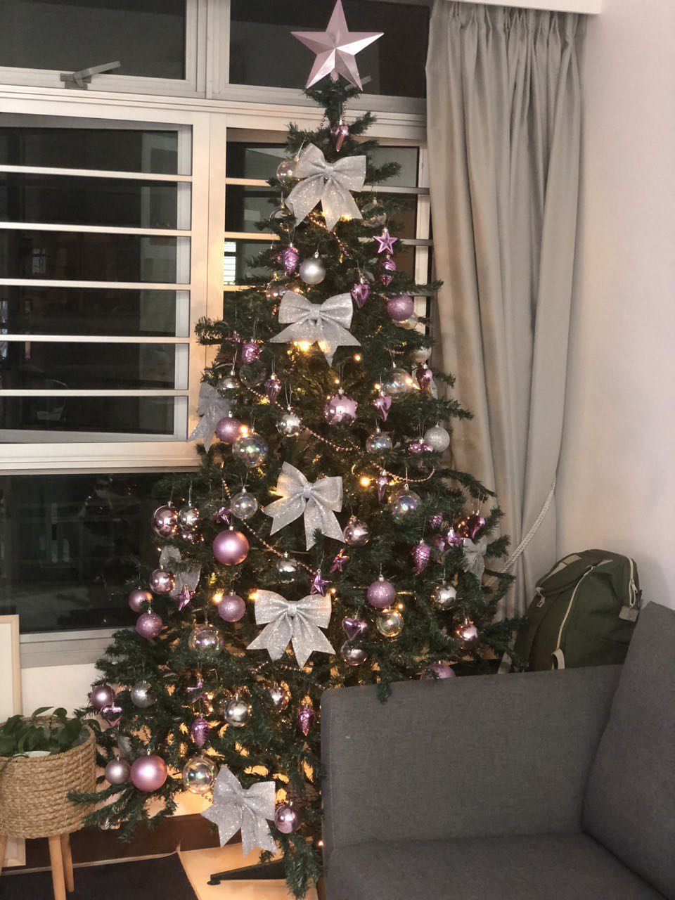 Tall Christmas Tree in green, Furniture & Home Living, Home Decor