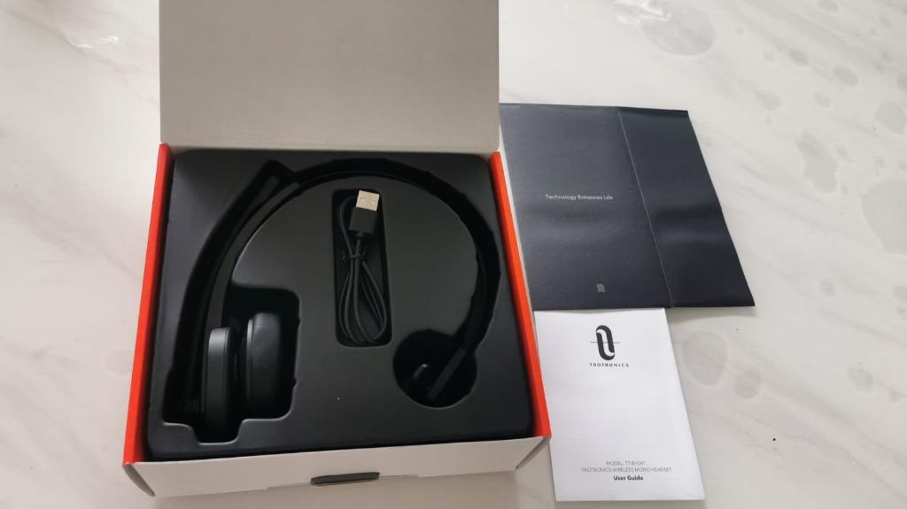 TaoTronics Wireless Mono Bluetooth Headset with Microphone TT