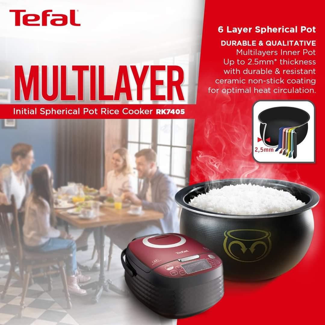 Tefal 8 cups/ 1.5L capacity Fuzzy Spherical Pot Rice Cooker, Quick