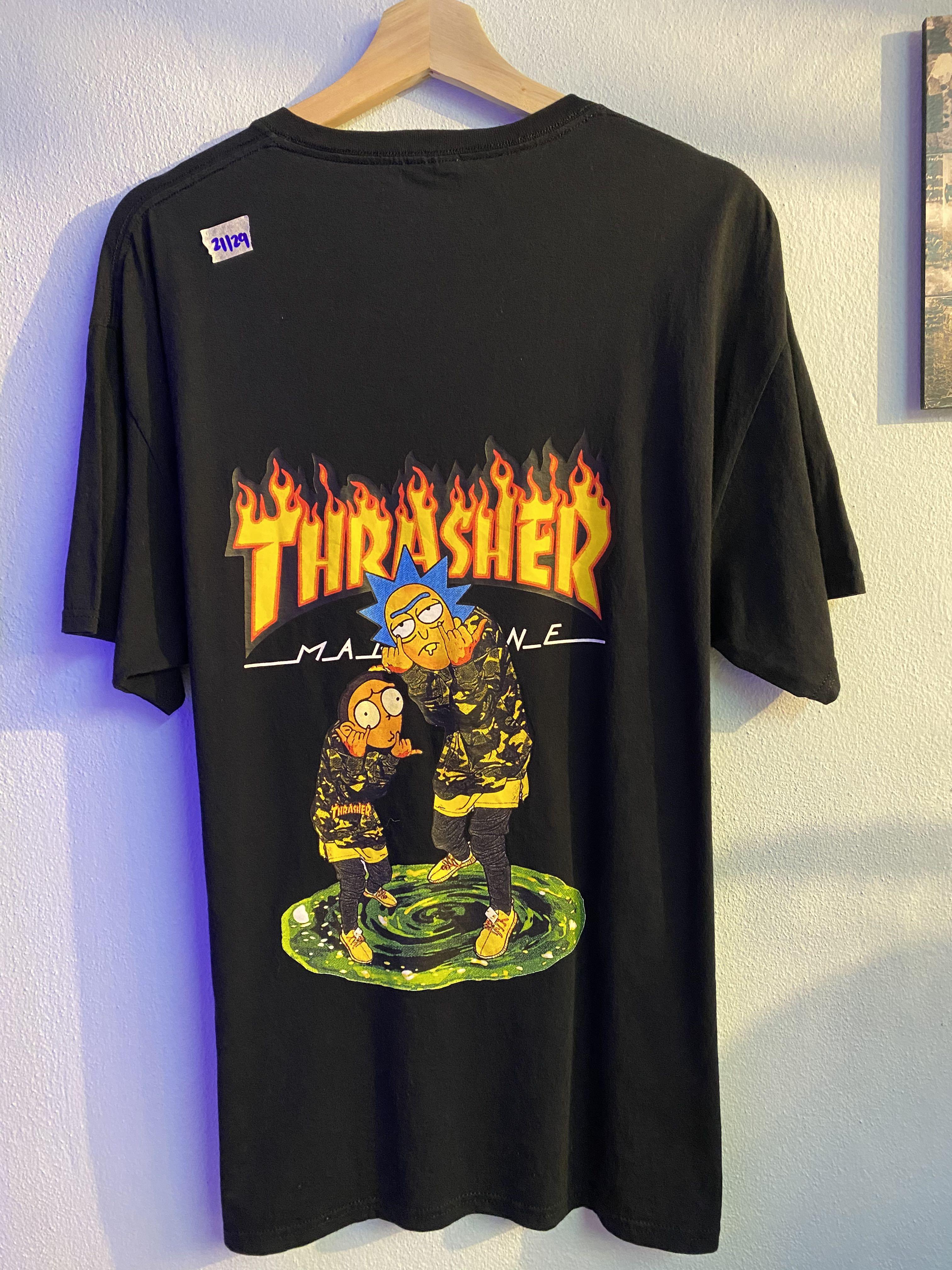 THRASHER X RICK AND MORTY Men s Fashion Tops Sets Tshirts