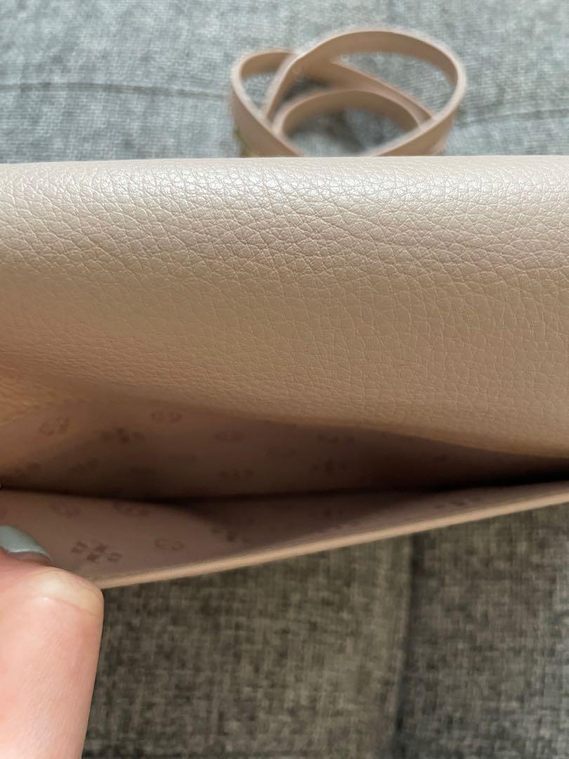 Tory Burch Bombe Flat Wallet Crossbody Light Pink Colour Lightly