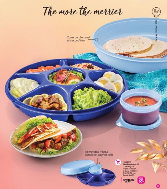 Tupperware Serving Center Set, Furniture & Home Living, Kitchenware