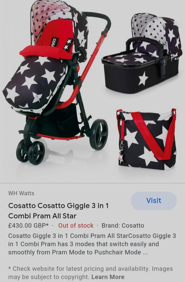 USED COSATTO GIGGLE 2 TRAVEL SYSTEM Babies Kids Going Out
