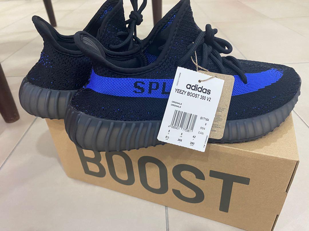 YEEZY Boost 350 V2 Dazzling Blue, Men's Fashion, Footwear