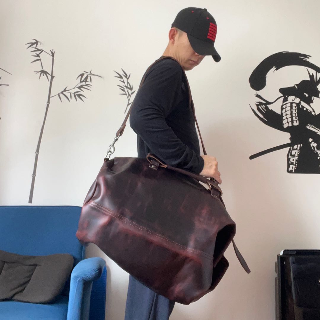 Yor leather duffle bag store