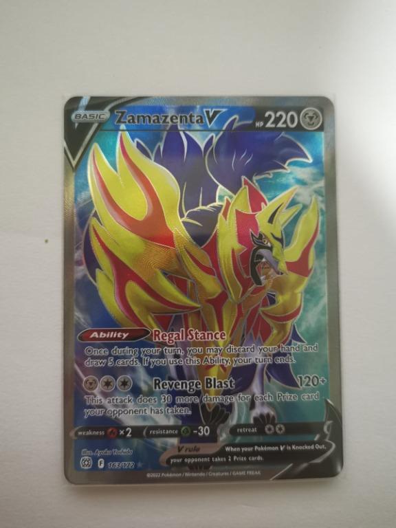 Zamazenta V 163/172 - Brilliant Stars - Ultra Rare Pokemon Card - Full Art