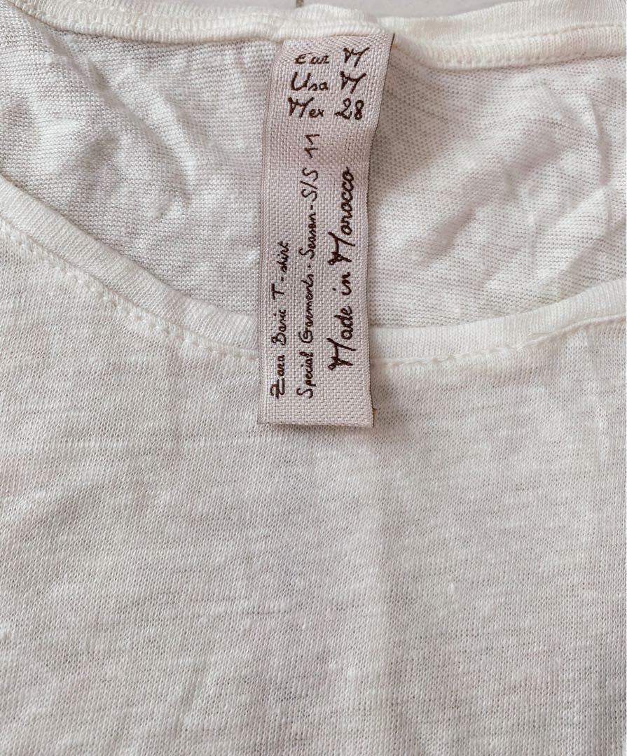 ZARA linen t-shirt kaos size M, Fesyen 