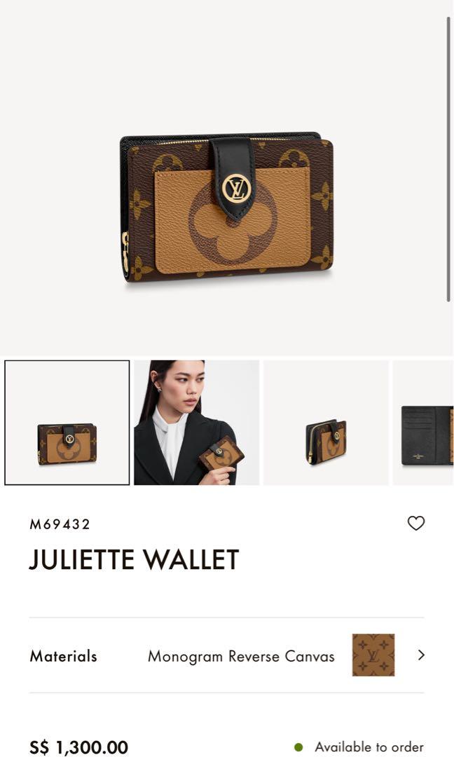 Authentic Louis Vuitton Juliette wallet Reverse Monogram M69432