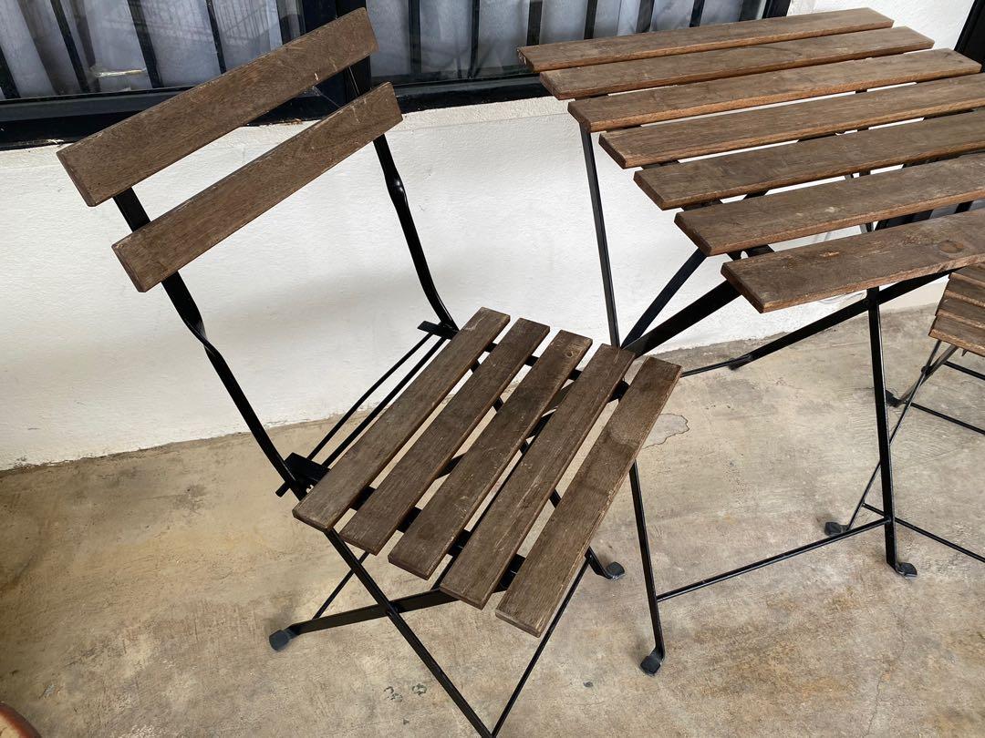 2 Kerusi 1 Meja Ikea Tarno Outdoor Chairs And Table Furniture