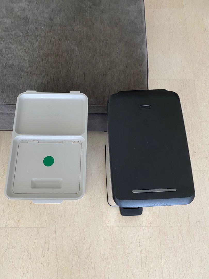 40L trash can plus recycle bin, Furniture & Home Living, Cleaning