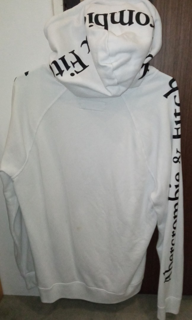 Abercrombie sale hoodie white