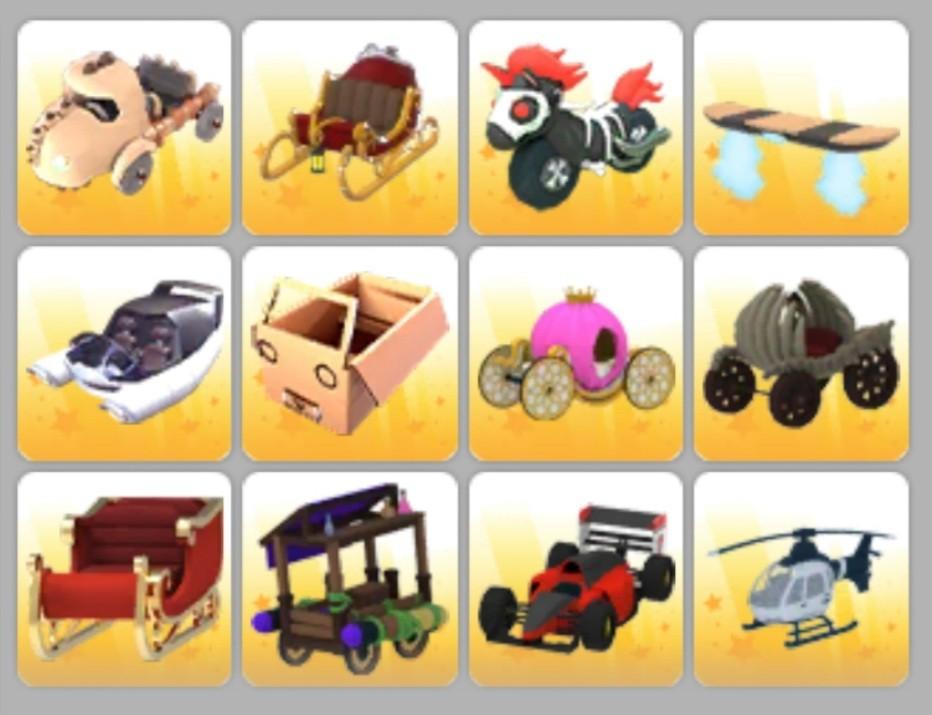 Adopt Me Vehicle Bundle Dino Truck Festive Deliveries Sleigh