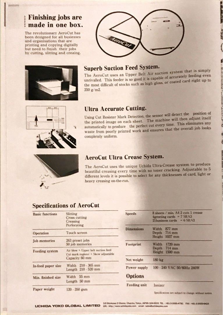 AeroCut (Japan) Paper Cutter Machine, Everything Else on Carousell