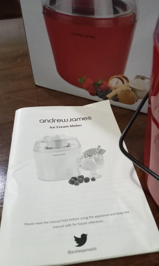 Andrew james ice shop cream maker instructions