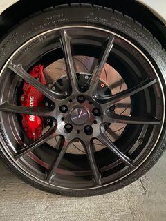 AP RACING CP9040 6 Piston Calipers  with 380mm Rotors  for LEXUS IS200T.