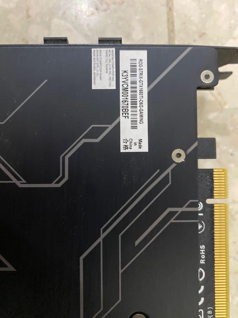 Asus ROG STRIX GTX 1660 Ti GPU Graphics Card Better than 1660 Super