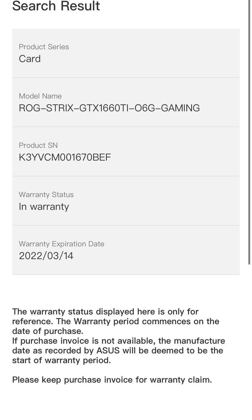 Asus ROG STRIX GTX 1660 Ti GPU Graphics Card Better than 1660 Super