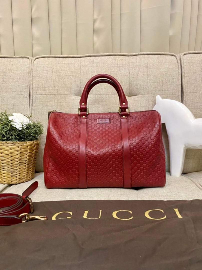 Gucci boston bag red sales
