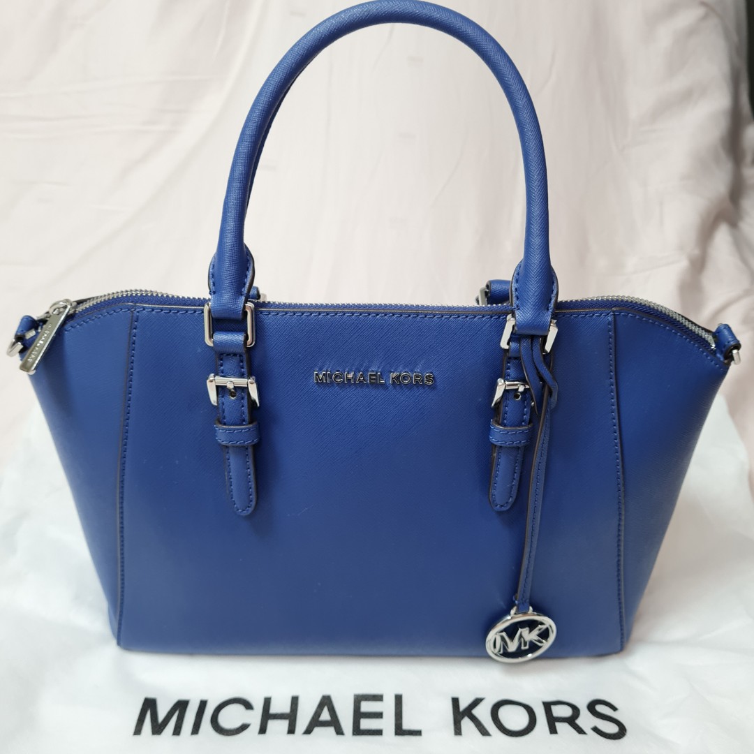 Authentic Michael Kors Cobalt Blue Bag, Luxury, Bags & Wallets on Carousell