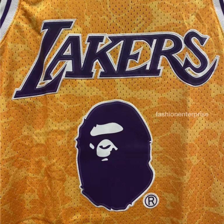 BAPE x Mitchell & Ness Lakers ABC Basketball Authentic