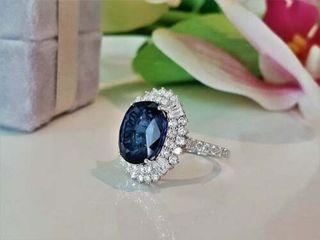 Blue sapphire Engagement ring
