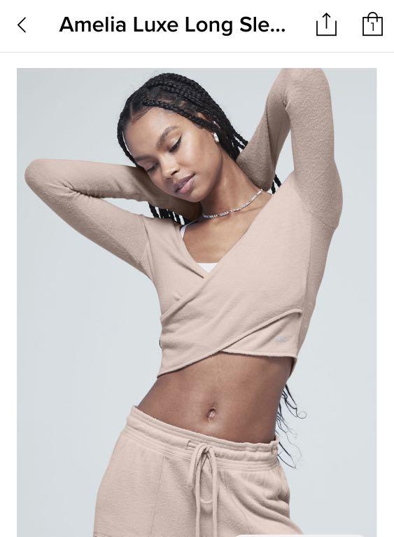Alo yoga amelia long sleeve crop clearance