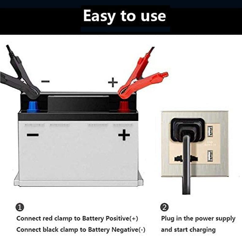 [C5448] BUDDYGO [New Upgrade] Car Battery Charger, 12V/24V 6Amp