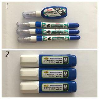 Correction Pen, Correction Tape, Eraser, Pencil Lead