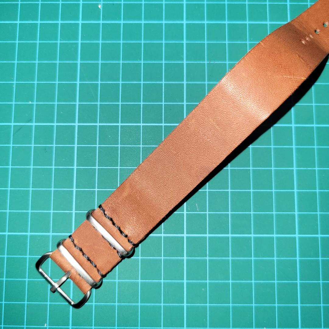 Kangaroo leather on sale nato strap