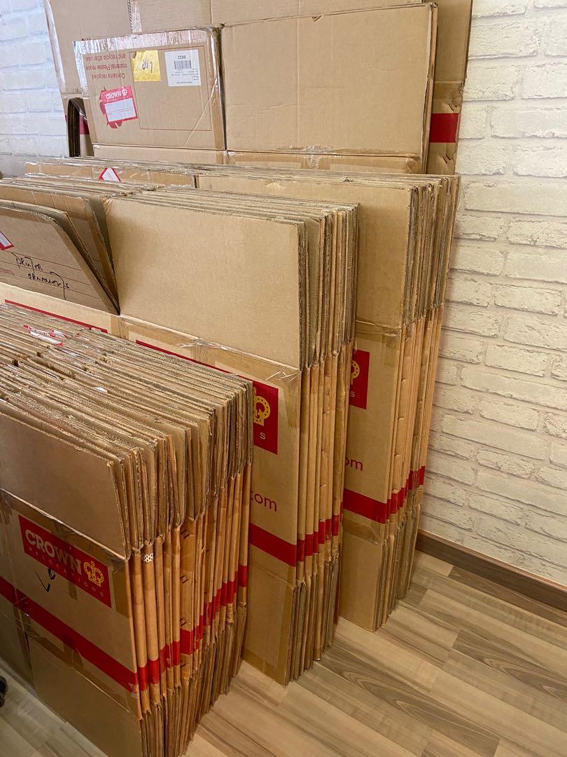 Crown carton box for moving, Furniture & Home Living, Home Improvement ...