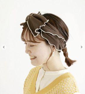 日本品牌ehka sopo 全新超可愛頭飾髮帶 咖啡  未剪標