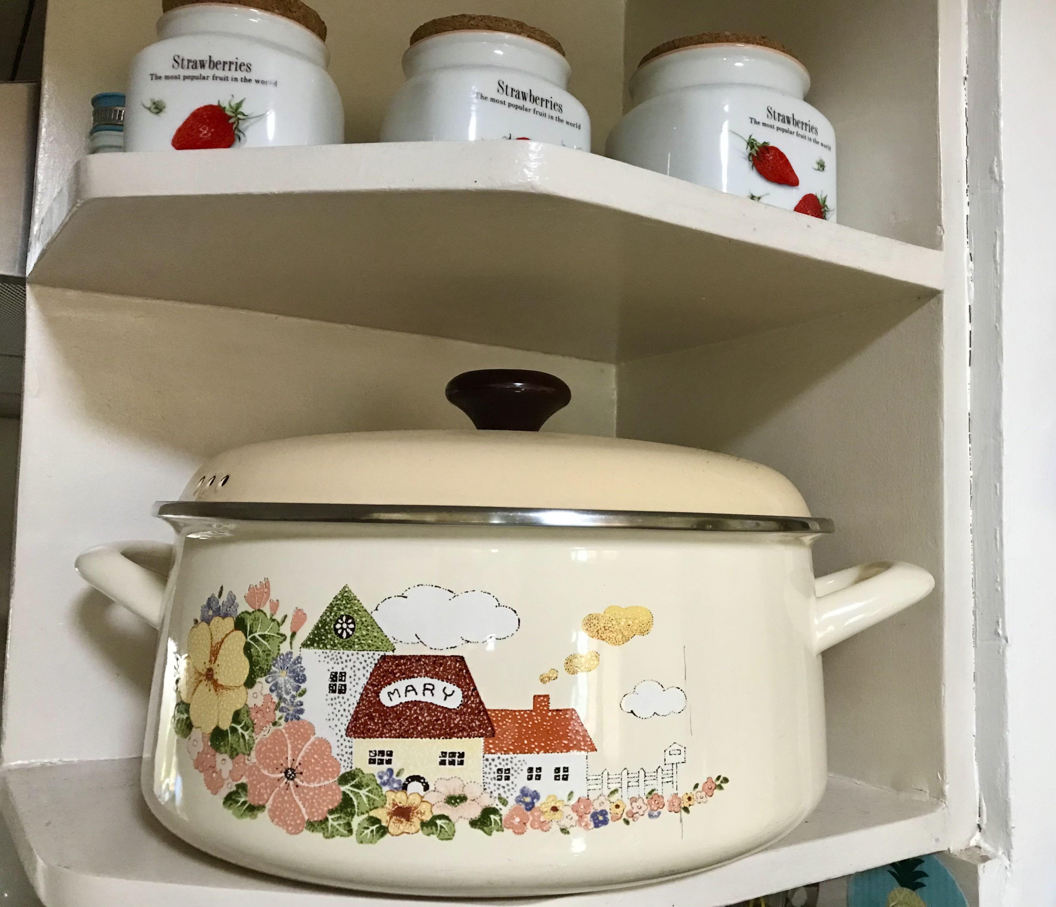 Ejiry Japan Enamel Cookware/ Large Pot, Furniture & Home Living