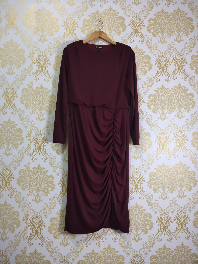 Express maroon deals dress