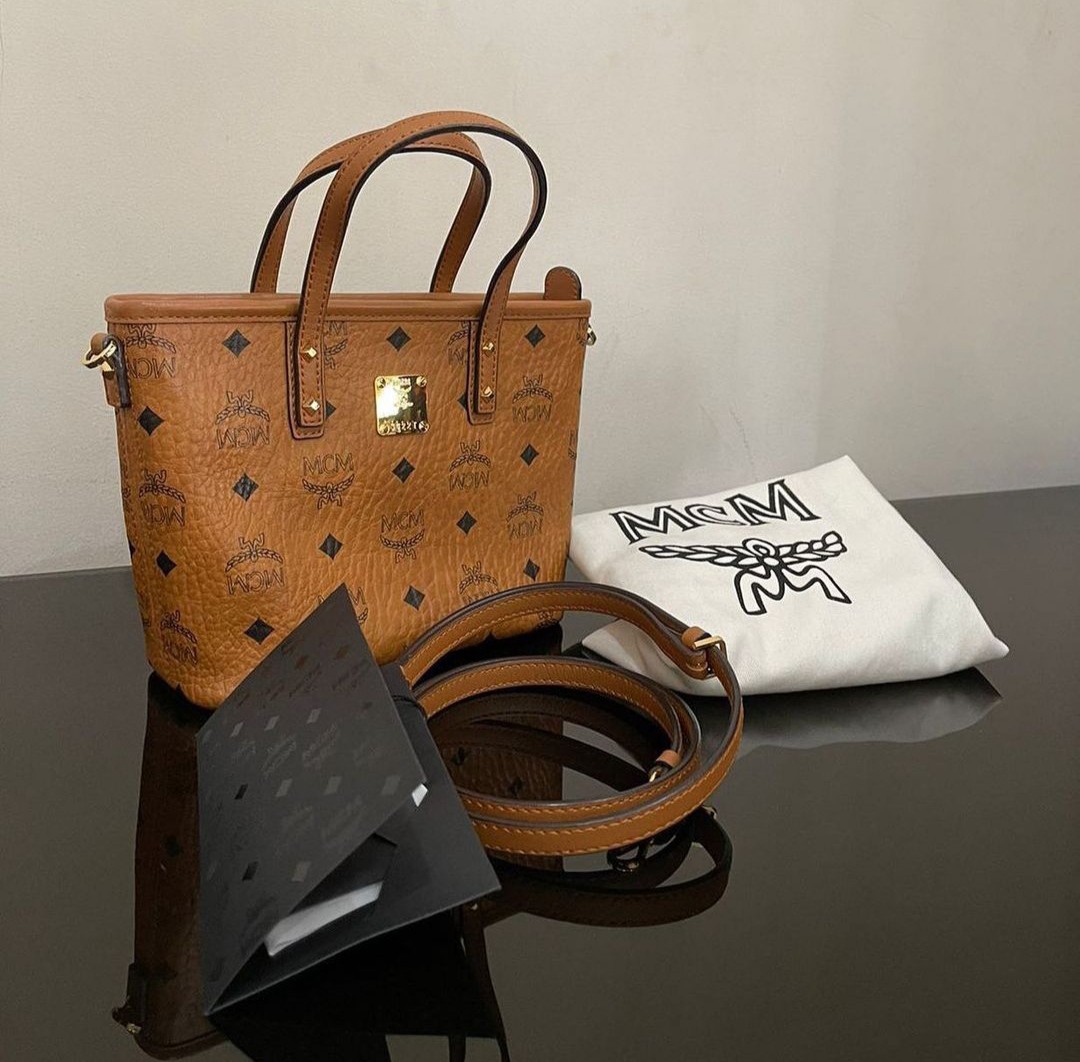 Fast Sale Preloved Mulus MCM Bag with strap, card and dustbag