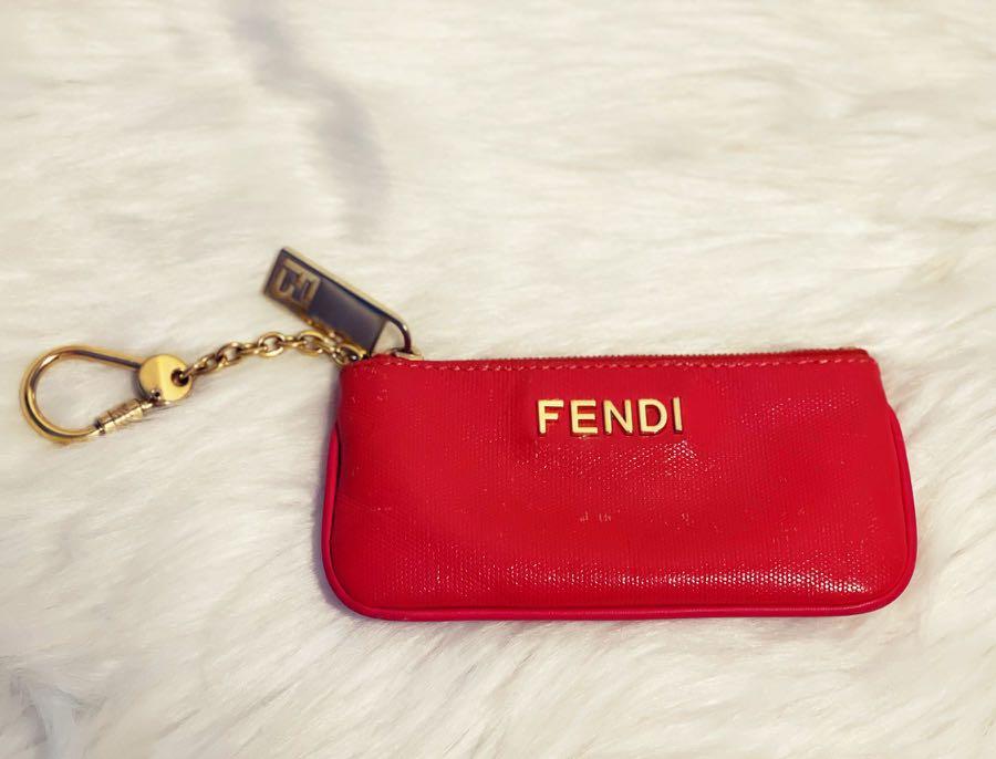 Fendi coin sale purse keychain holder