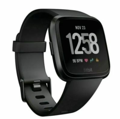 Fitbit Versa Smart Watch Black Black Aluminium One Size S L Bands Included Mobile Phones Gadgets Wearables Smart Watches on Carousell