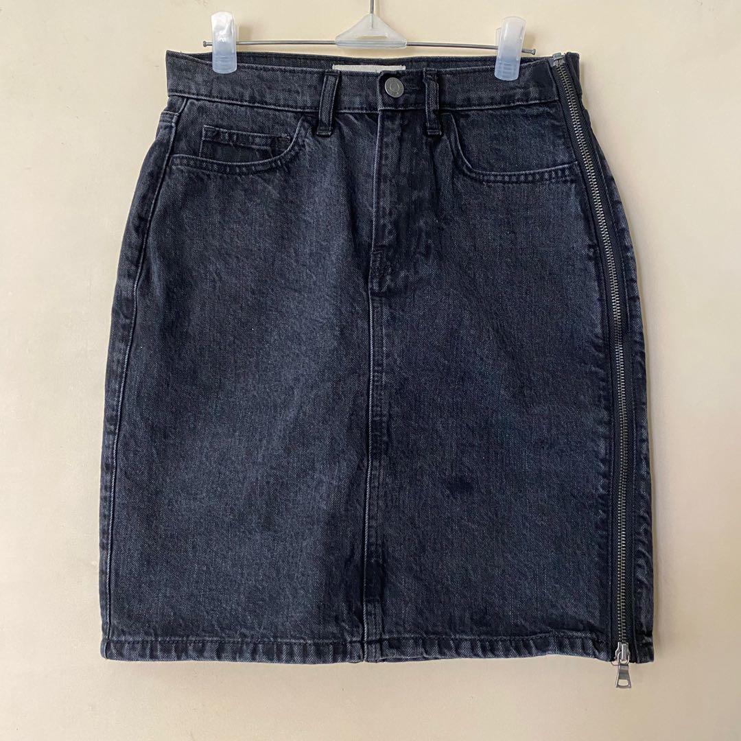 Black denim new arrivals skirt gap