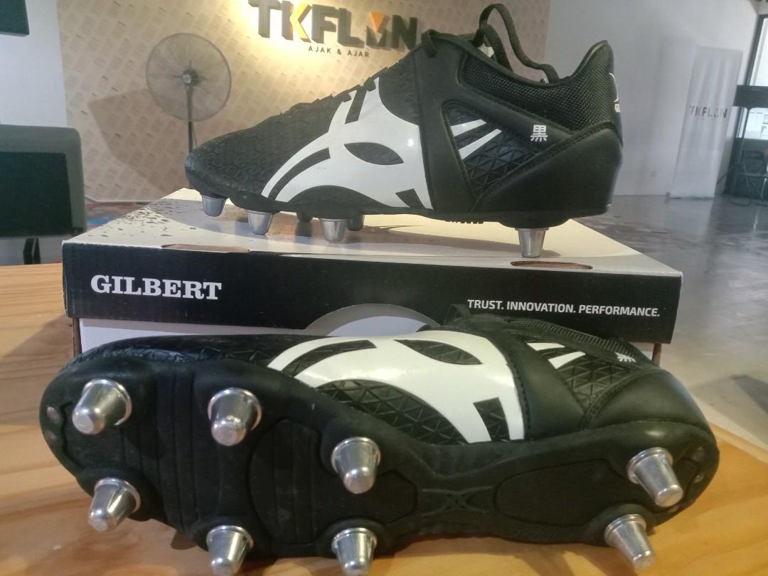 Gilbert Kuro Black 8S Rugby Boot 8 studs Men s Fashion Footwear Boots on Carousell